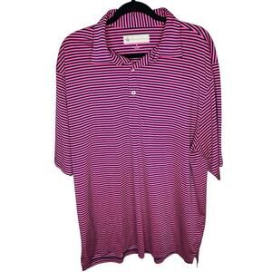 Donald Ross Golf Polo XL Striped Purple Blue Casual Activewear